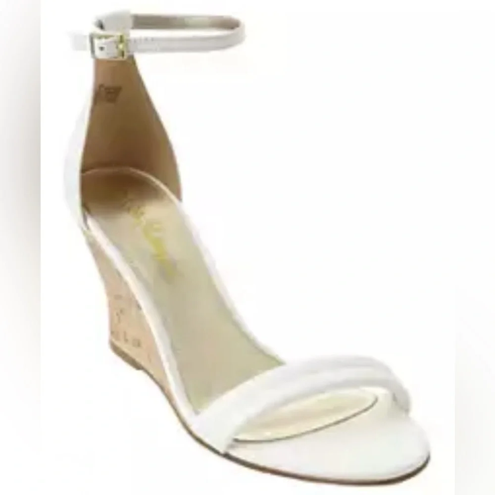 Lilly Pulitzer Jenna Wedge Sandals Women’s White Size 10